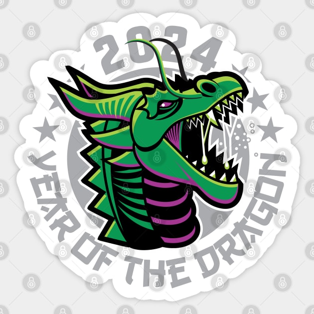 Year of The Dragon 2 - Chinese New Year - 2024 Sticker by Vector-Artist